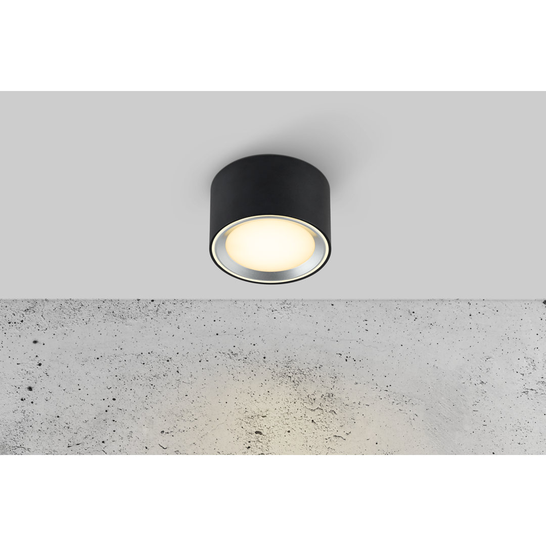 Nordlux Fallon 1-Light LED Flush Mount Black 6cm H x 10cm W x 10cm D
